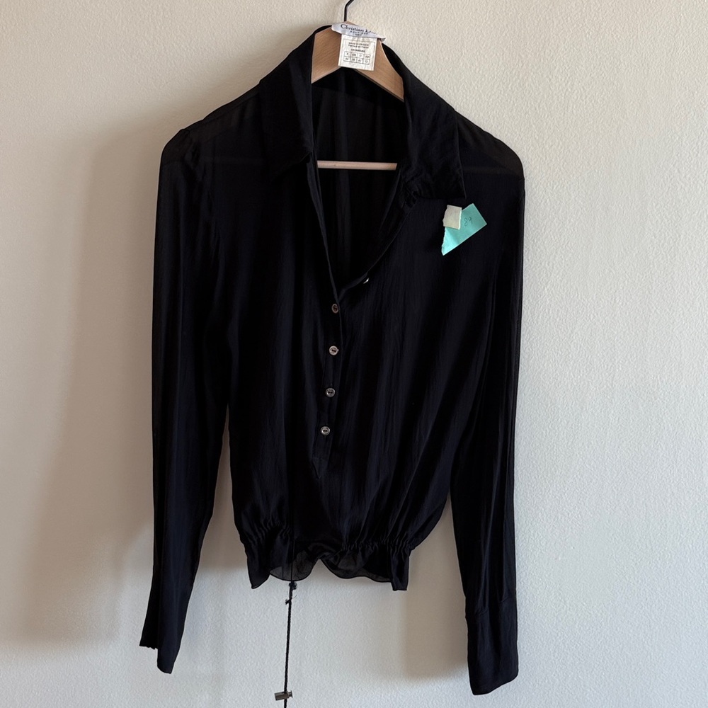 Dior Black Button Down Women's Shirt